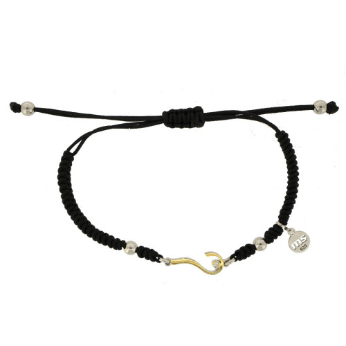 Pulsera de plata, oro y brillante