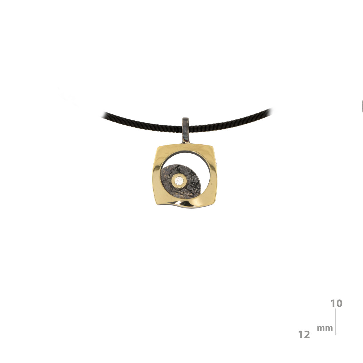 Silver, gold and brilliant pendant
