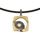 Silver, gold and brilliant pendant