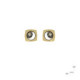 Pendientes de plata, oro y brillantes de 0.030 ct