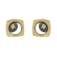 Pendientes de plata, oro y brillantes de 0.030 ct