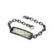 Silver, gold and 0.025 ct brilliant bracelet