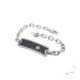 Pulsera de plata, oro y brillante