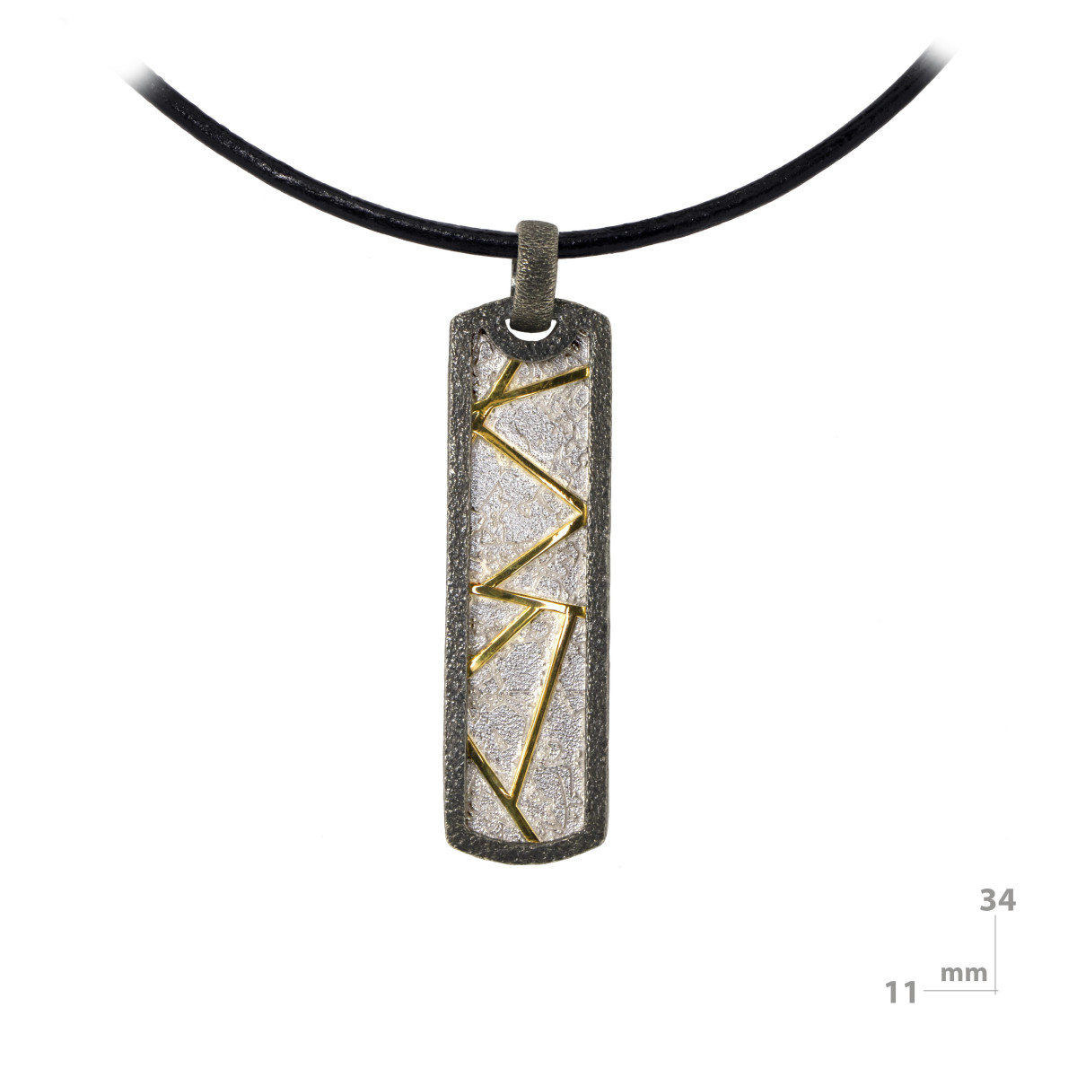 Silver and gold pendant