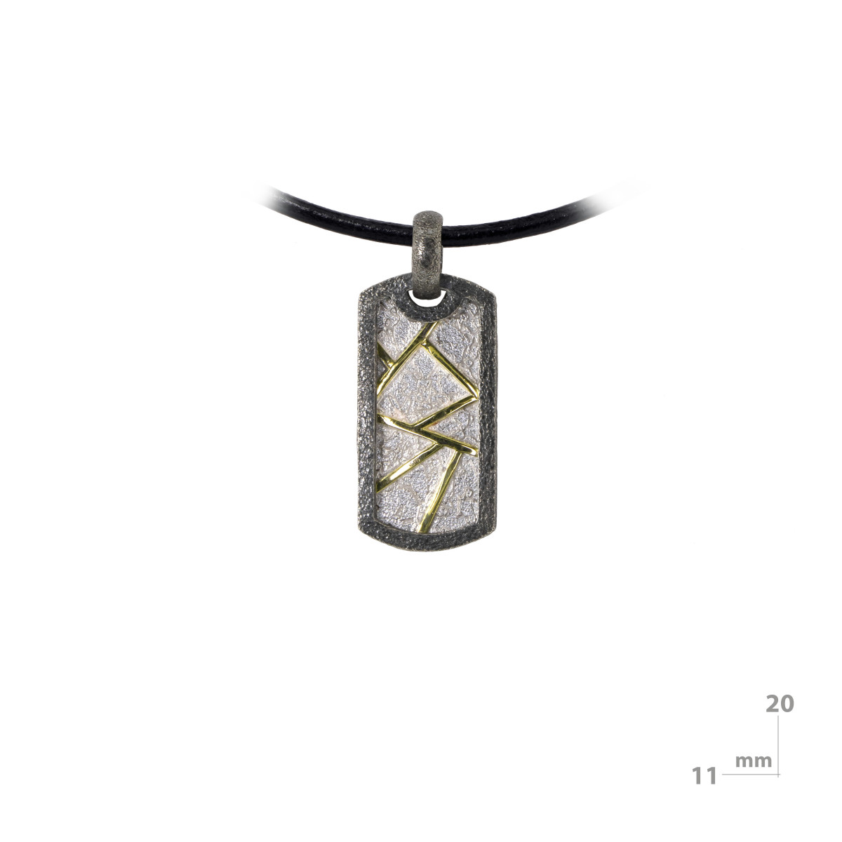 Silver and gold pendant