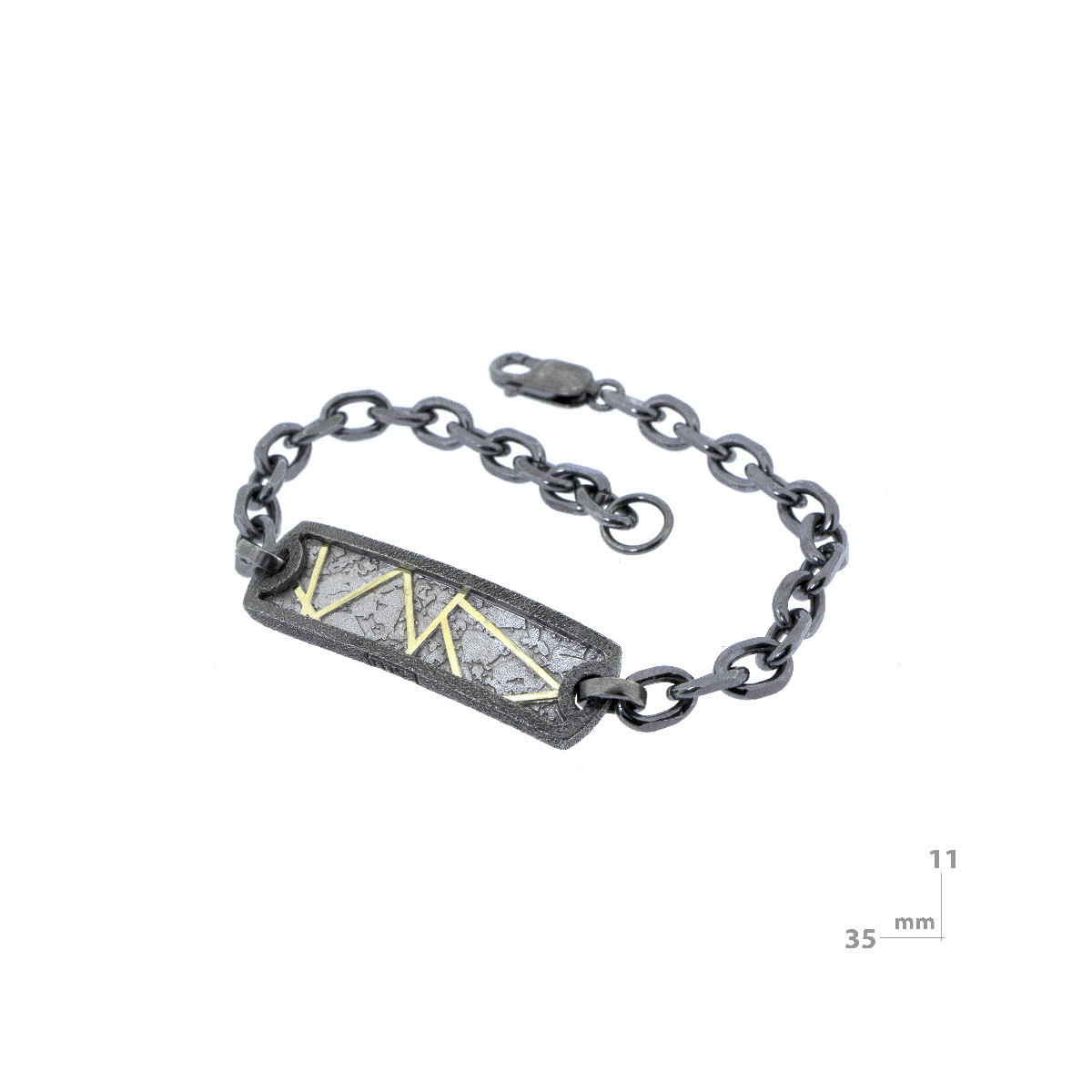 Silver and gold bracelet