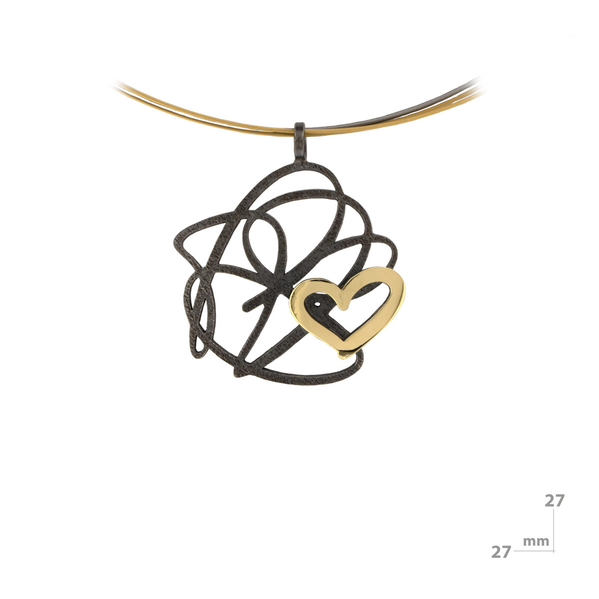 Silver and gold pendant