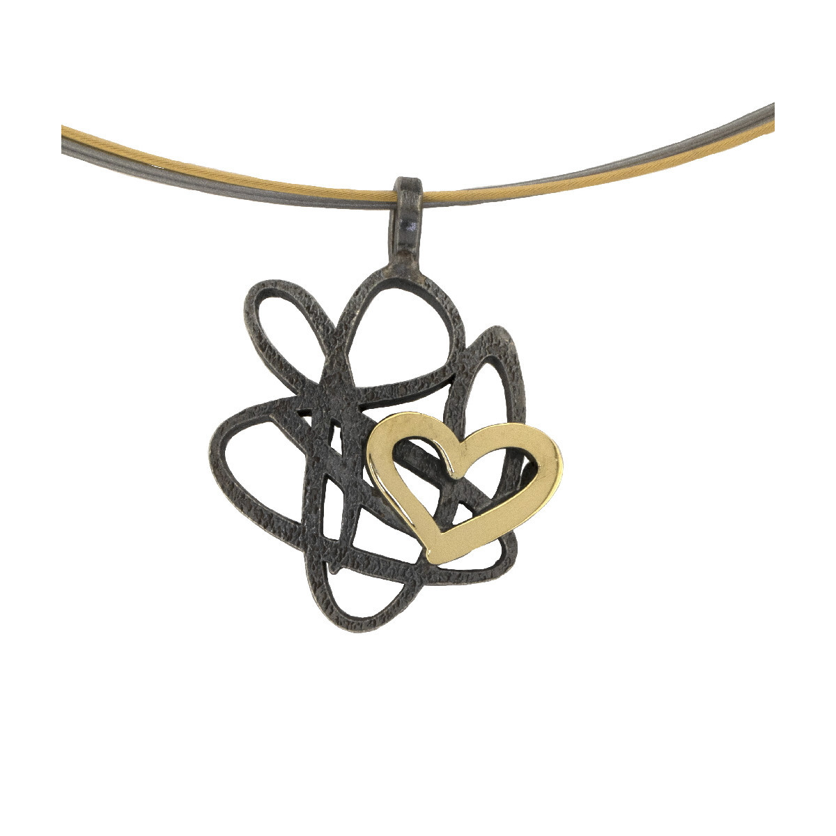 Silver and gold pendant