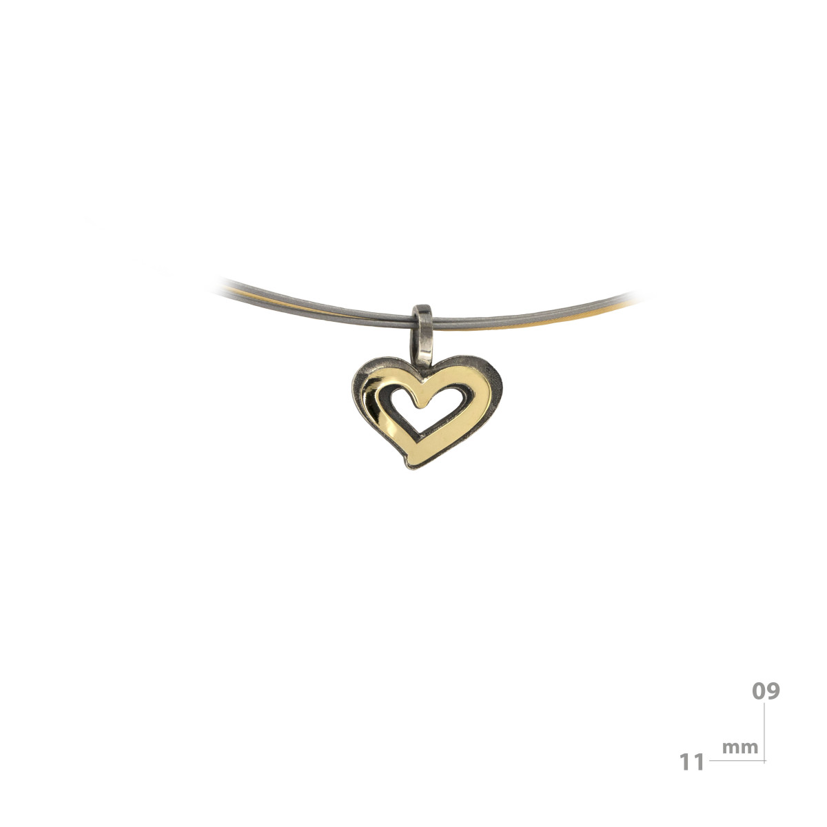 Silver and gold pendant
