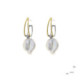 Pendientes de plata, oro y perla Keshi