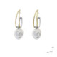 Pendientes de plata, oro y perla Keshi