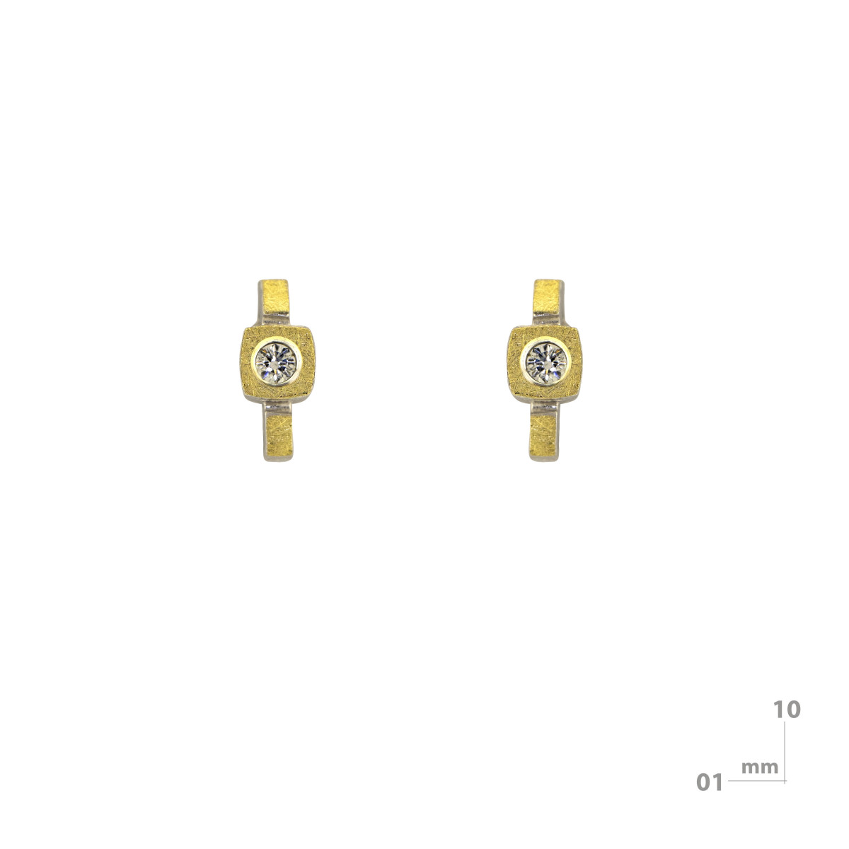 Arrecades de plata, or i brillants