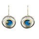 Pendientes de plata, oro, esmalte y brillante