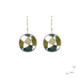 Pendientes de plata y oro, esmaltados