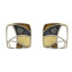 Arracades de plata i or, esmaltats