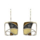 Arrecades de plata i or, esmaltats