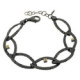 Pulsera de plata, oro y brillante
