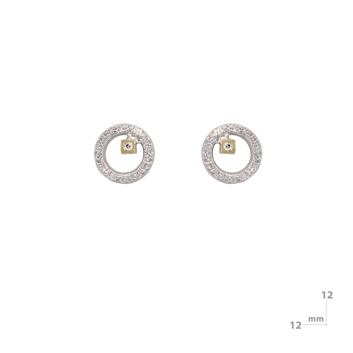 Arrecades de plata,or i brillants