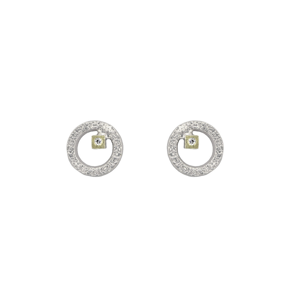 Arrecades de plata,or i brillants