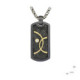 Silver, gold and brilliant pendant