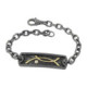 Pulsera de plata, oro y brillante de 0.025 ct