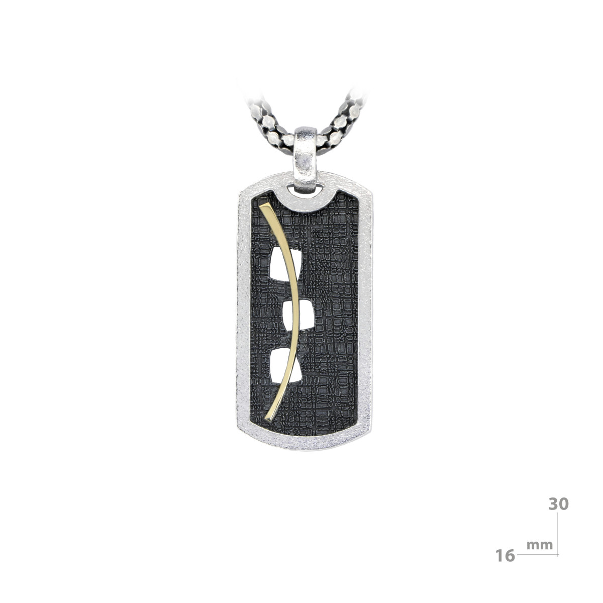 Silver and gold pendant