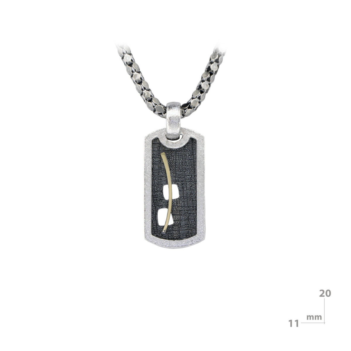 Colgante de plata y oro