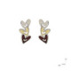 Pendientes de plata, esmalte y oro