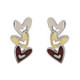 Pendientes de plata, esmalte y oro