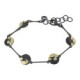 Pulsera de plata, oro y brillante