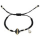 Pulsera de macramé de plata, oro y brillante