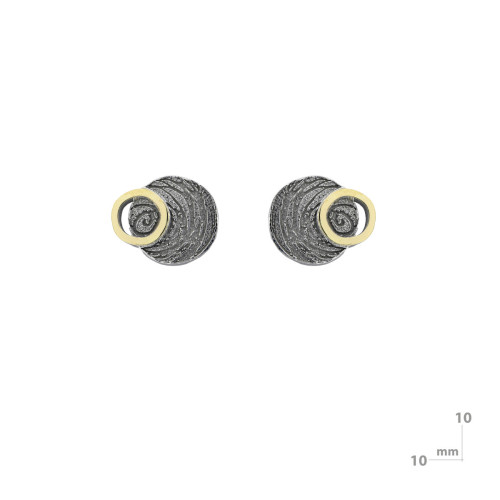 Pendientes de plata y oro