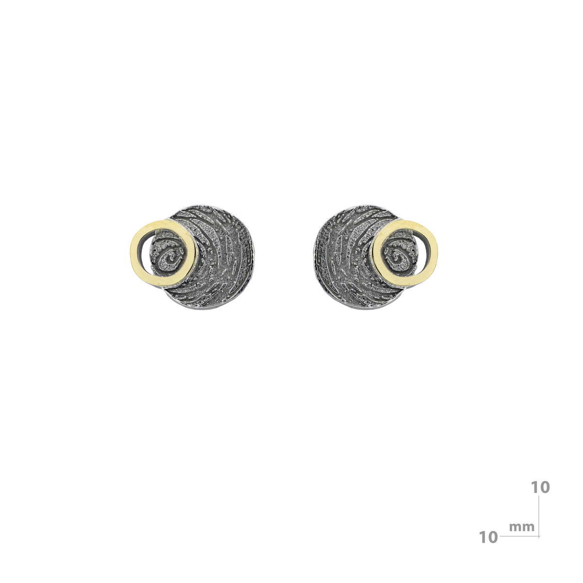 Pendientes de plata y oro
