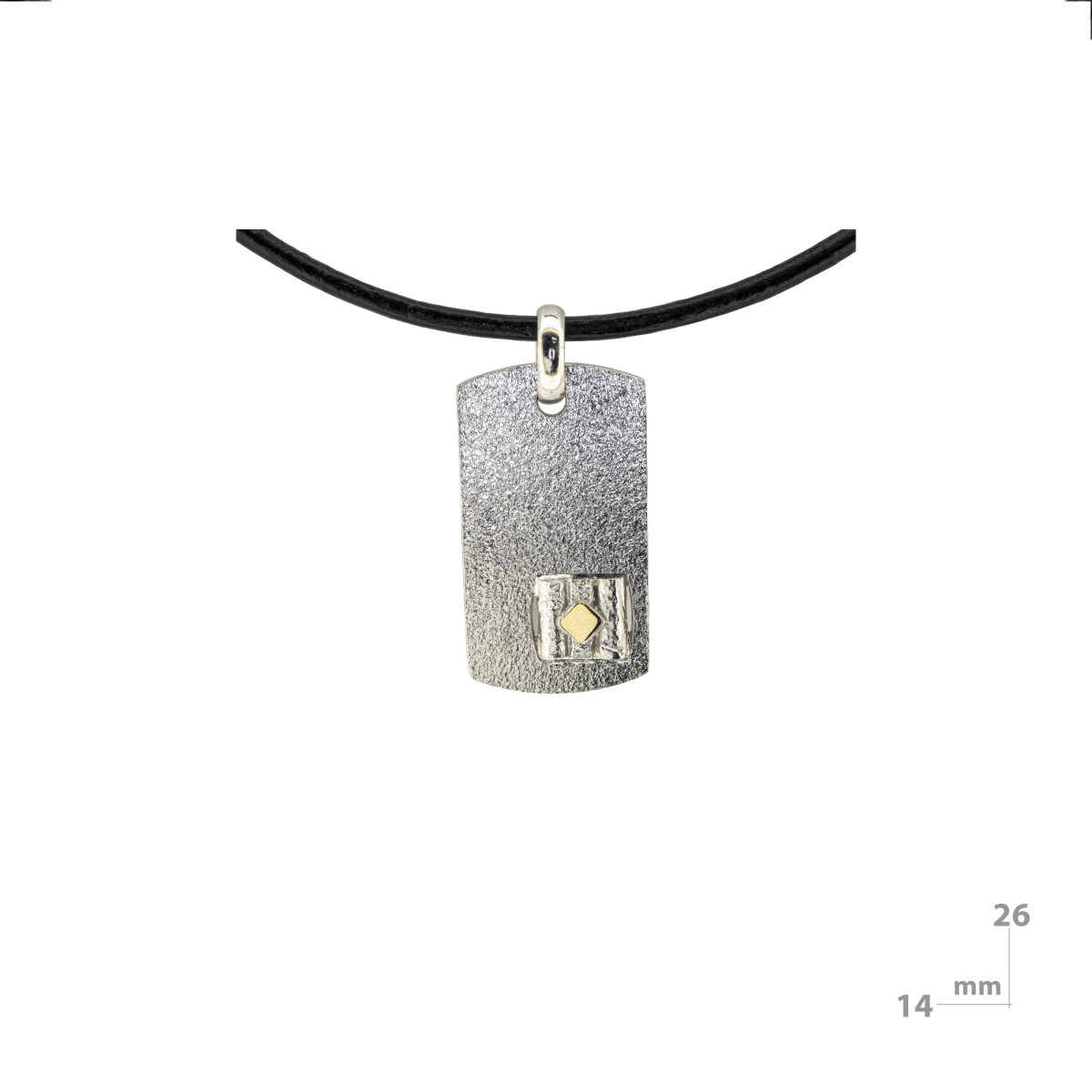 Silver and gold pendant