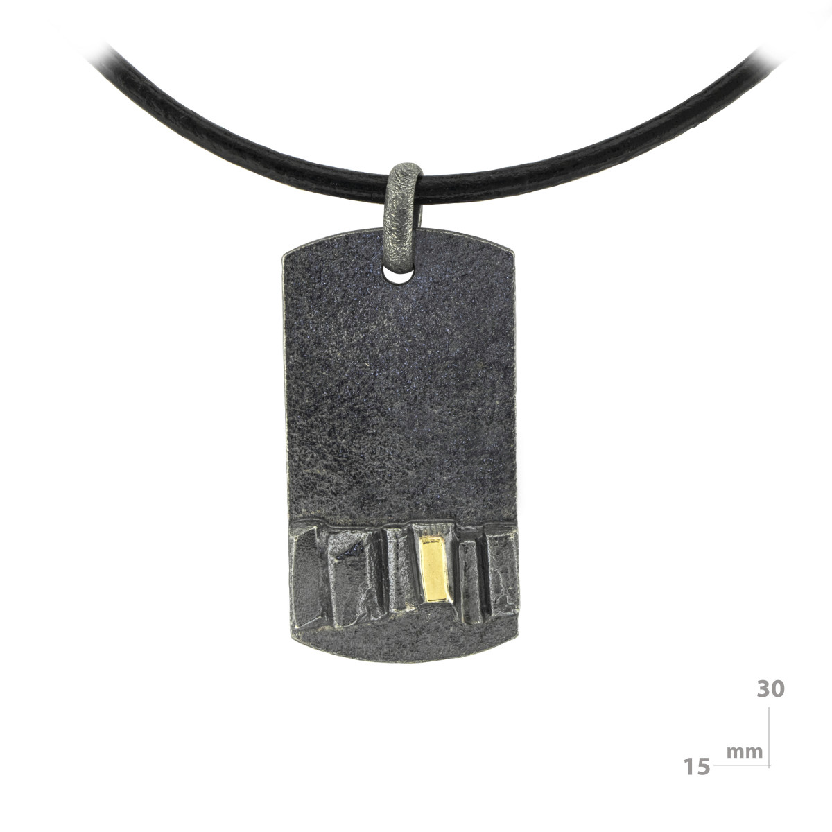 Colgante de plata y oro