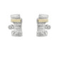 Pendientes de plata, oro y brillante