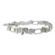 Pulsera de plata, oro y brillante