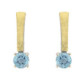 Pendientes de plata, oro y topacio azul