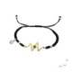 Pulsera de plata, oro y granate mandarín