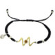 Pulsera de plata, oro y granate mandarín