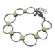 Pulsera de plata, oro y brillante