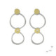 Pendientes de plata, oro y brillantes