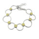Pulsera de plata, oro y brillante