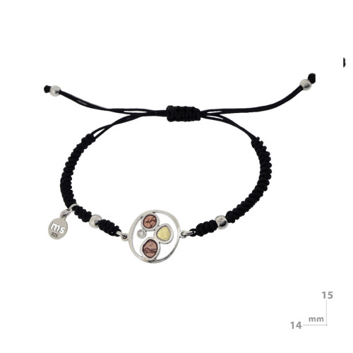 Polsera de plata, or, esmalt i brillant