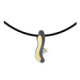 Silver, gold and brilliant pendant