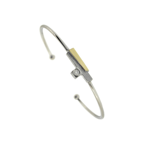 Silver, gold and shiny bracelet