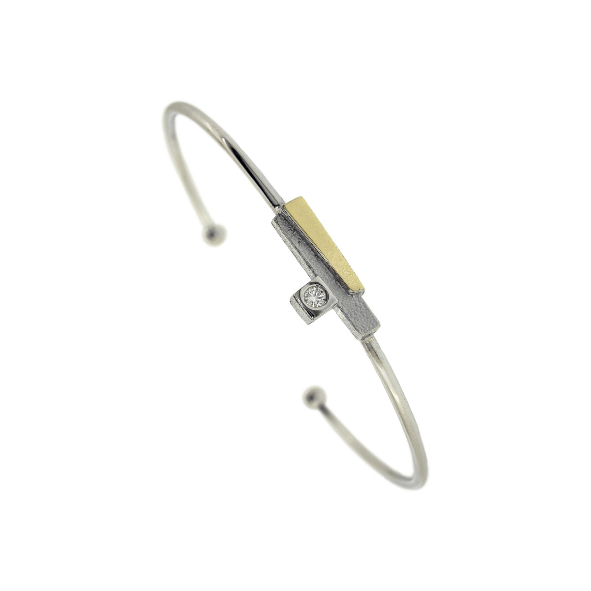 Silver, gold and shiny bracelet