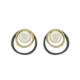 Pendientes de plata, oro y perla