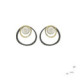 Pendientes de plata, oro y perla