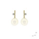 Pendientes de plata, oro, perla y brillante